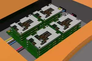 PCB-Montage von Servoantrieben im Roboter