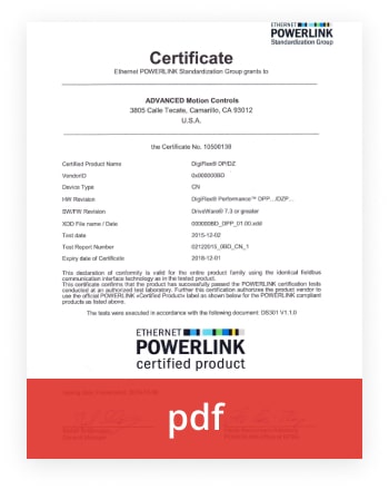 Powerlink Certificate Powerlink Certificate